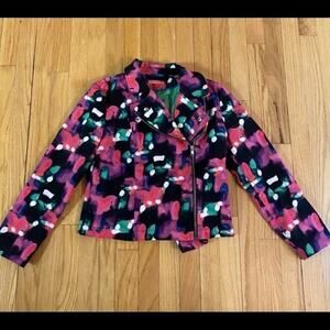 ISSAC MIZRAHI WOMENS ZIP JACKET SIZE M